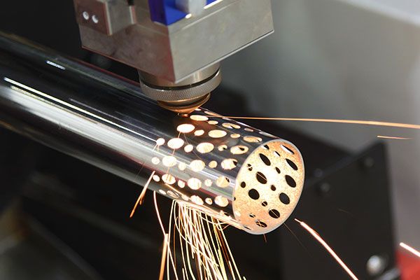 Tube laser cutting metal section